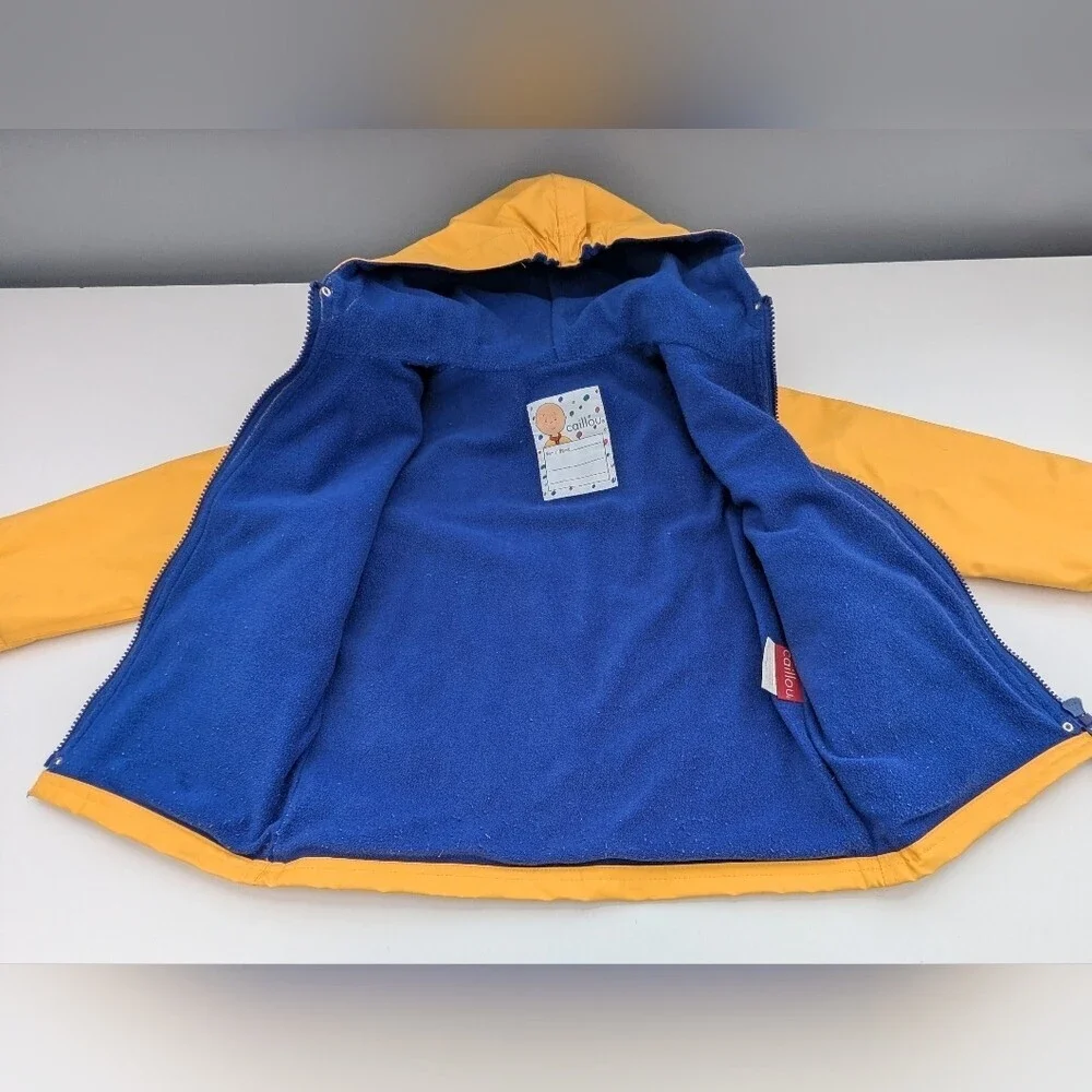 Vintage Caillou Unisex Kids' (Size 3) Lined Hooded Spring/Fall/Rain Jacket/Coat